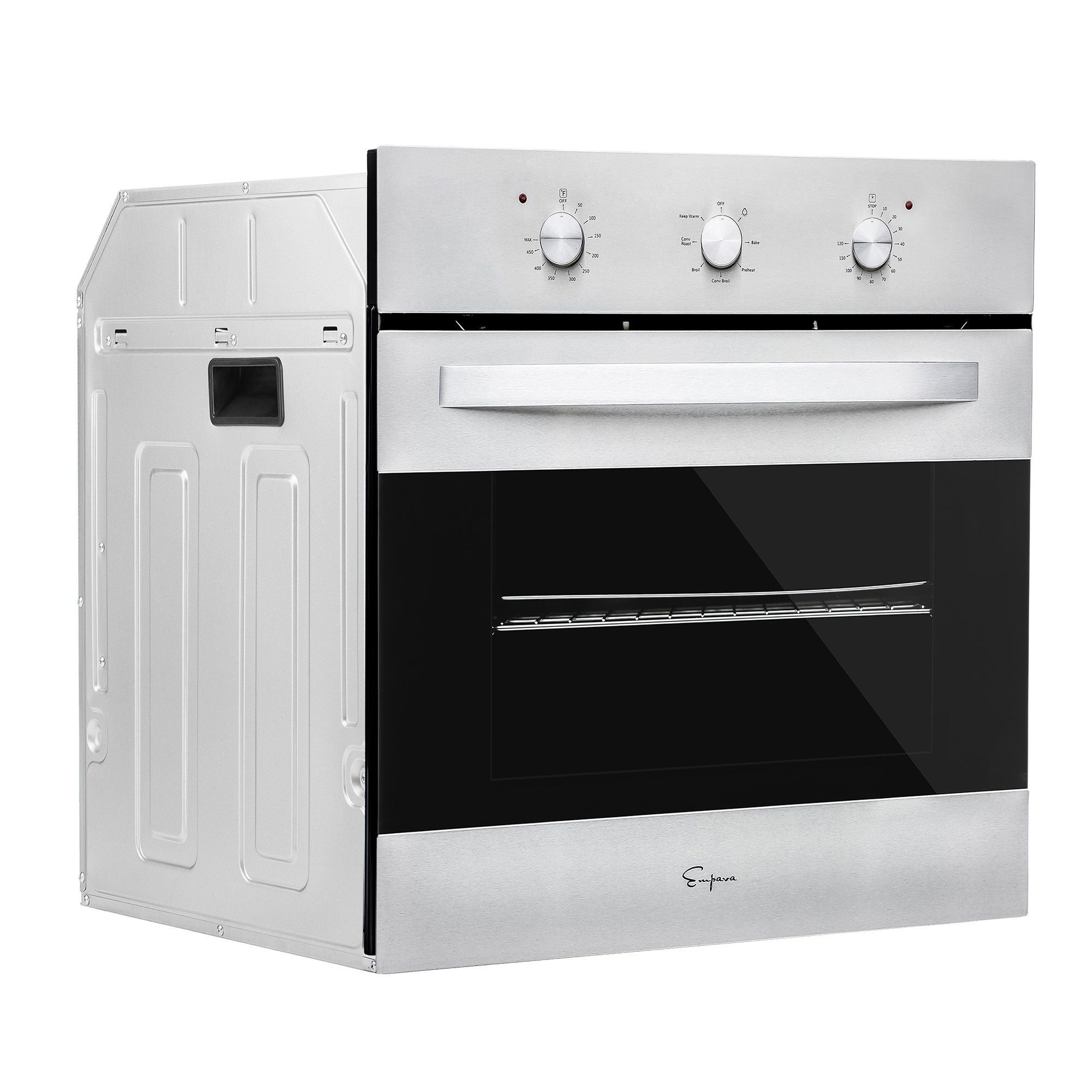 24 Inch Gas Single Wall Oven,5 Cooking Functions