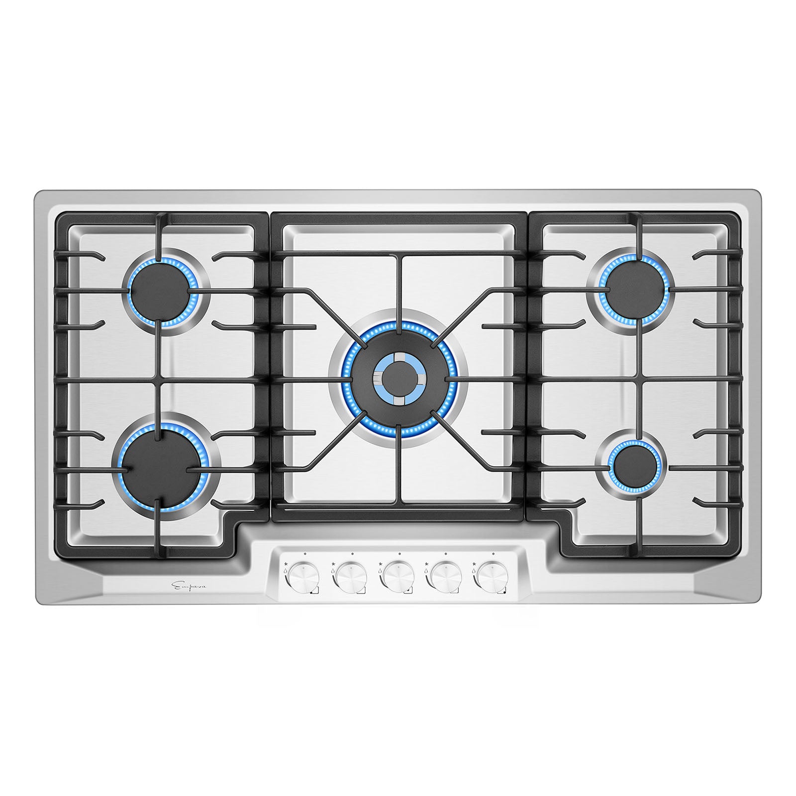 Empava 36 in. Pro-Style Slide-in Natural Gas Range Top Cooktop in