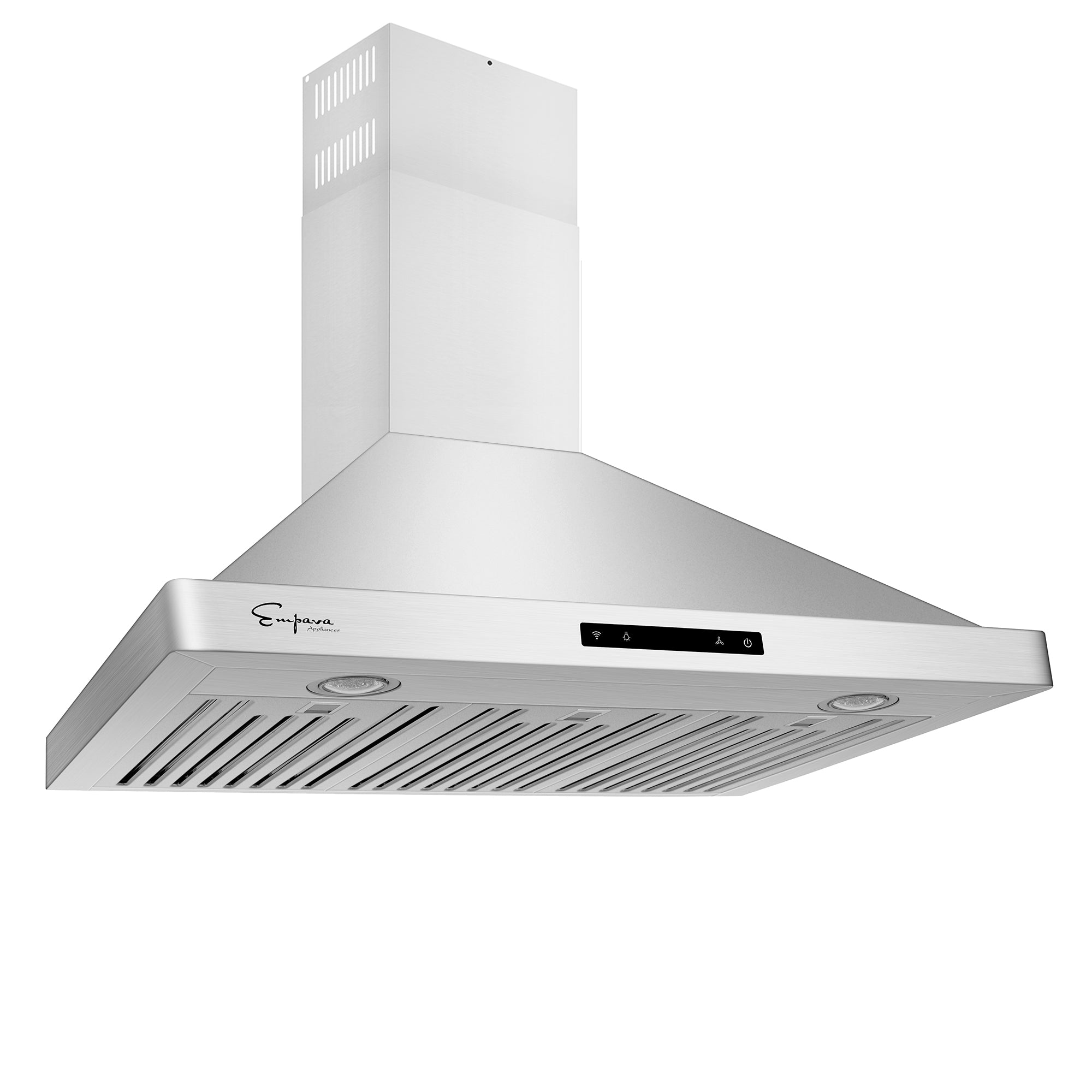 Empava Deluxe 36 in. 400 CFM Convertible Kitchen Island Range Hood in Black  with Exhaust Kitchen Vent Duct and Soft Controls EPV-36RH10 - The Home