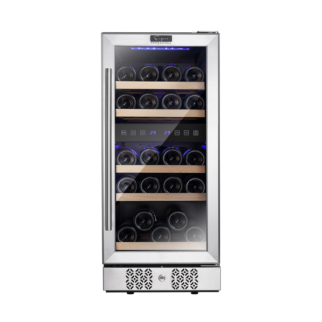 Top Rated Empava®Small Wine Cooler 15 Inch Dual Zone Empava