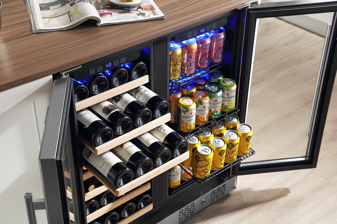 dual zone wine and beverage cooler-6