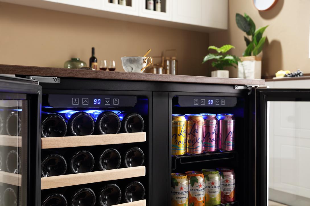 dual zone wine and beverage cooler-7