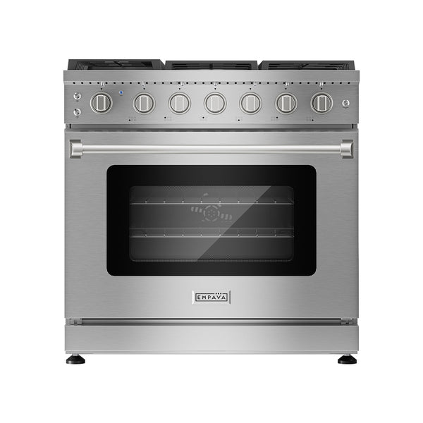 Empava 36GR11 36 in. Pro-Style Slide-in Single Oven Gas Range