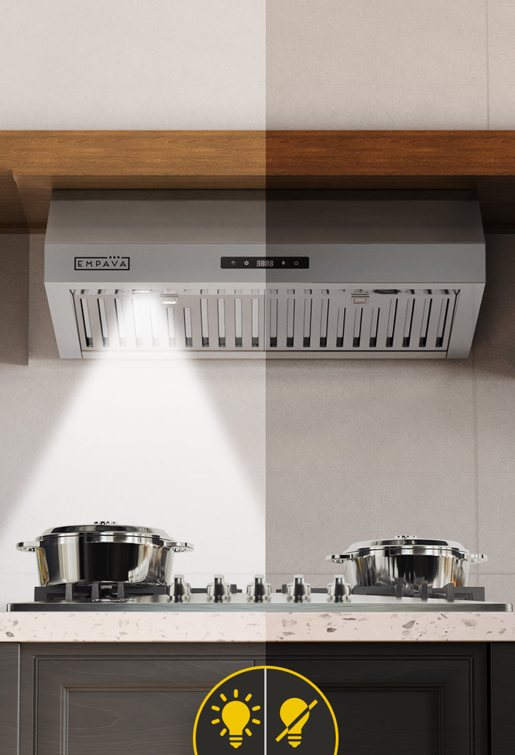 Range Hood  30 Inch Stainless Steel Ducted Under Cabinet Kitchen Hood –  Empava Appliances