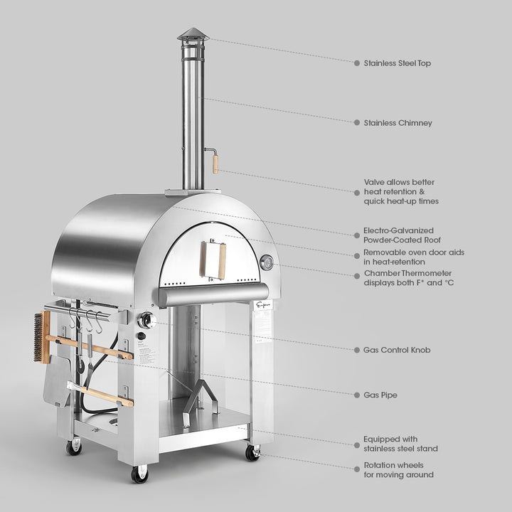 outdoor gas pizza oven