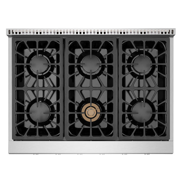 Empava 36GC31 Pro-style 36 In. Slide-in Gas Cooktops