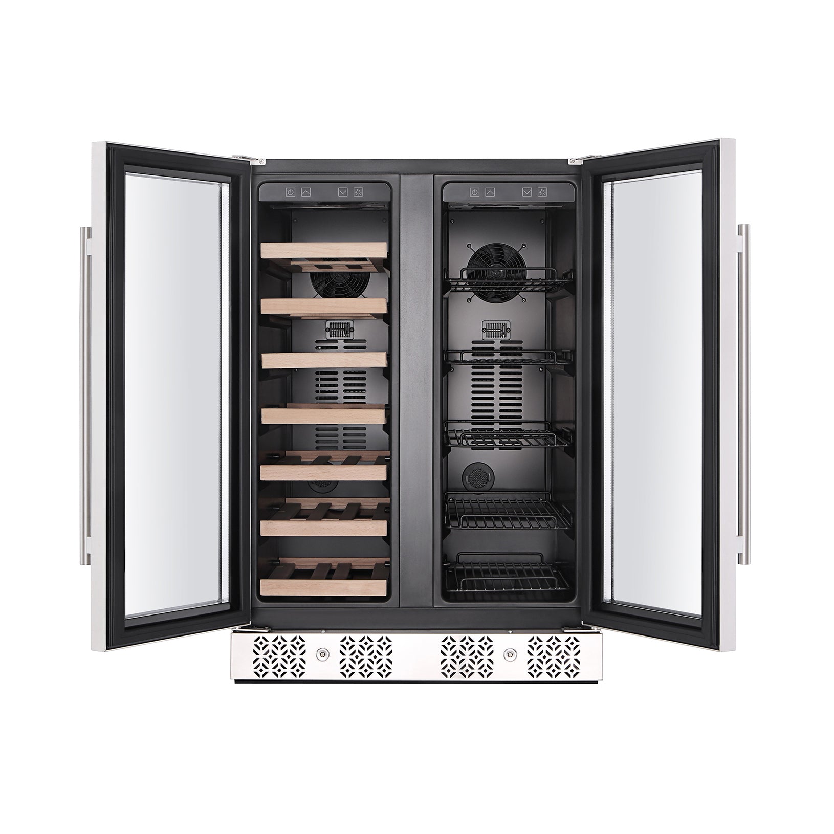 Top Rated Empava® Wine And Beverage Fridge 24" Dual Zone Empava