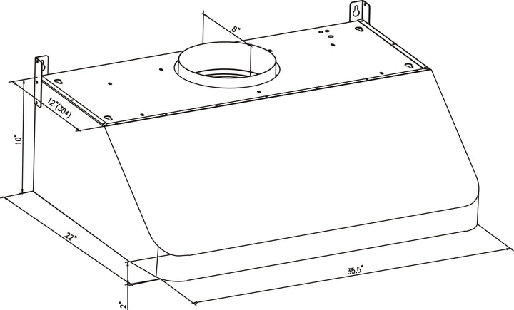 Ducted Under Cabinet Range Hood - EMPV-36RH02-8